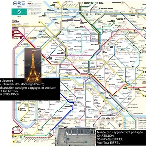 Homestay Eiffel Citea Access Dayroom Espace Sans Nuitee Et Partagee Chatillon Nuitee -- Repos Journee Ou Espace Travail 8-19h Proche Tour Eiffel Ou Usage Bureau A L'heure En Journee -- Nuitee Chatillon Avenue, Paris